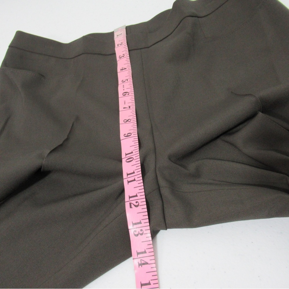 Akris Punto Olive Green Wool Blend Francoise Trousers Size 8 NWT - Picture 13 of 17